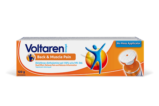 Voltaren Back & Muscle Pain Relief 1.16% Diclofenac Gel packshot