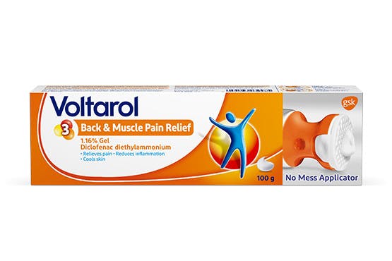 Voltarol 1.16% Diclofenac Gel for back and muscle pain relief product