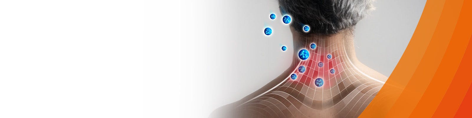 Graphic showing how Voltarol helps to give effective neck pain treatment