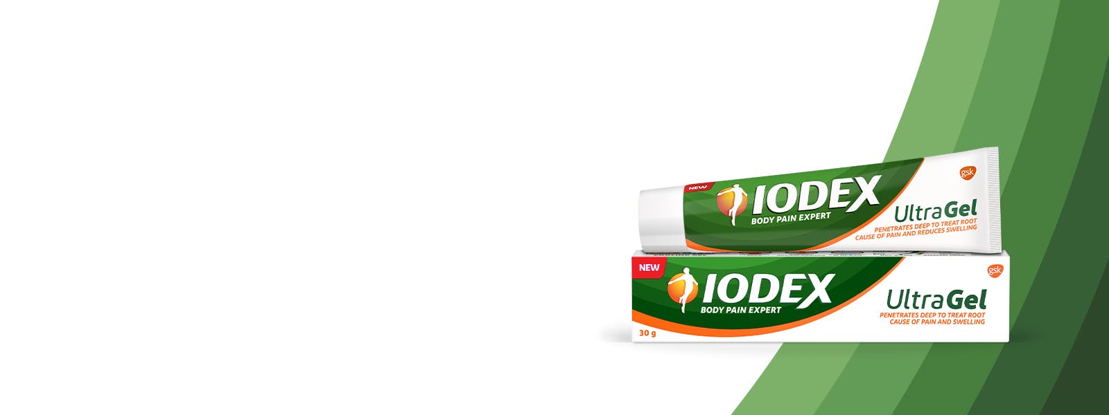 Iodex UltraGel for joint and back pain relief product
