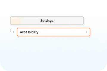 screenshot from iphone showing accessibility feature in settings app