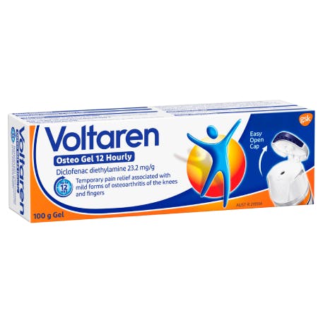 Voltaren 23.2 mg/g Diclofenac Osteo Gel 12 Hourly for joint and back pain relief product