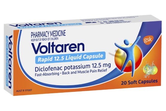 Voltaren Dolo 12.5mg fast absorption soft capsules for pain relief
