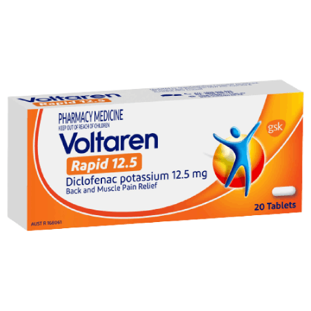 Packshot of Voltaren Rapid tablets