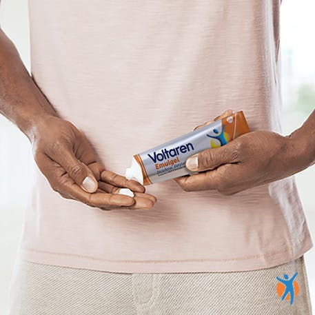 Voltaren Emulgel being applied to hand