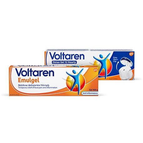 Voltaren 2.32% Diclofenac Gel for osteoarthritis pain relief product box