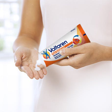 Person using Voltaren Pain Relief Gel