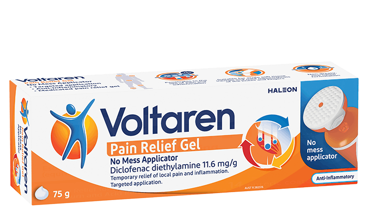 Packshot Voltaren Pain Relief Gel with No Mess Applicator