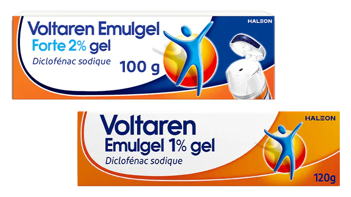 Voltaren Emulgel 1% et Voltaren Emulgel Forte 2%