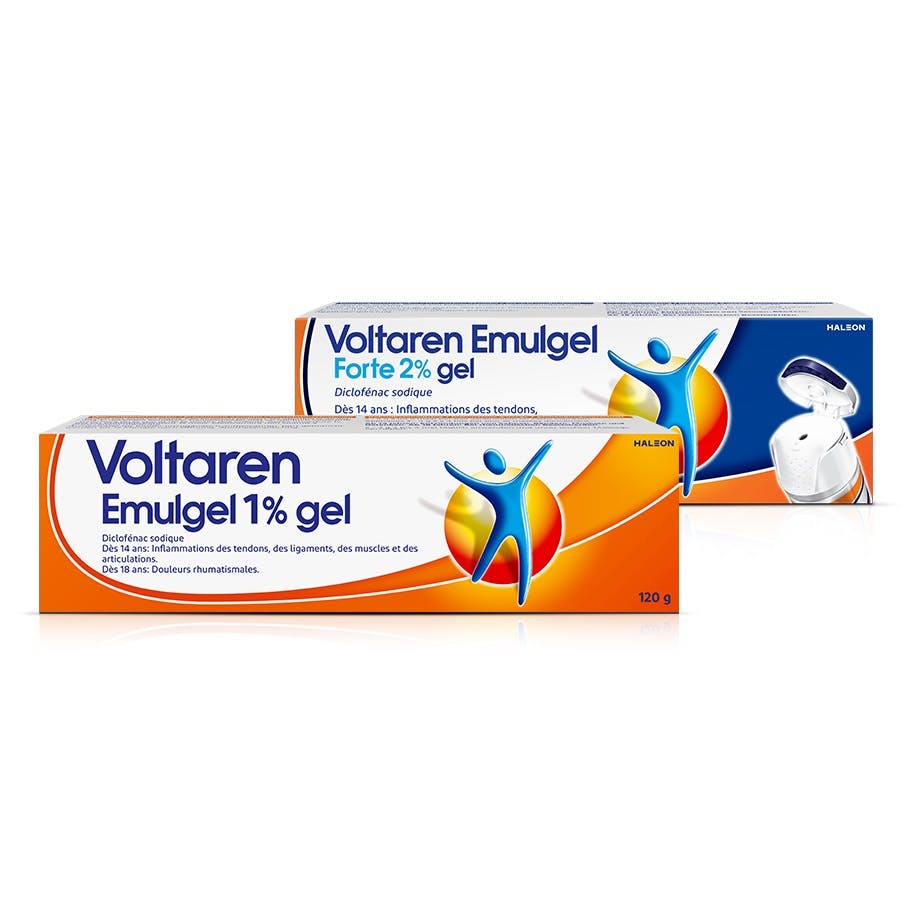 Voltaren Emulgel 1% et Voltaren Emulgel Forte 2%