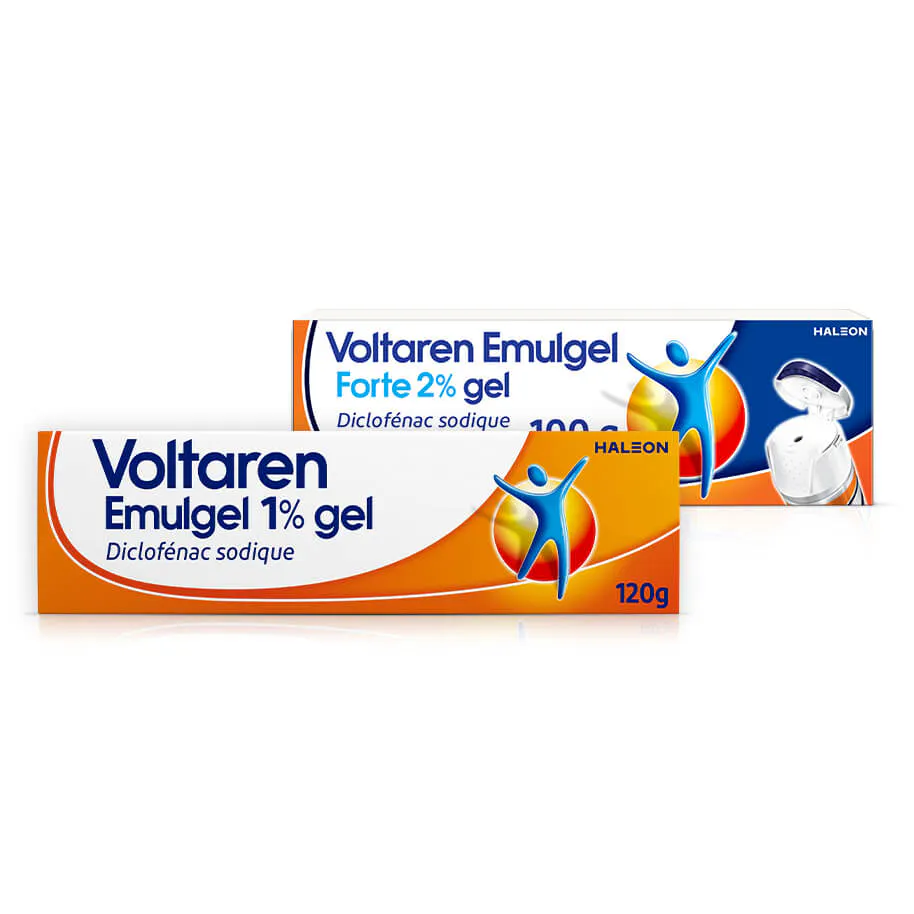 Voltaren Emulgel 1% et Voltaren Emulgel Forte 2%