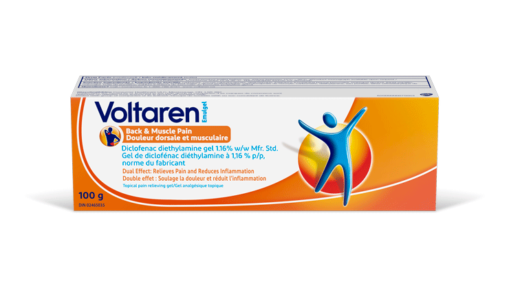 Voltaren Back & Muscle Pain Relief 1.16% Diclofenac Gel with No Mess Applicator packshot