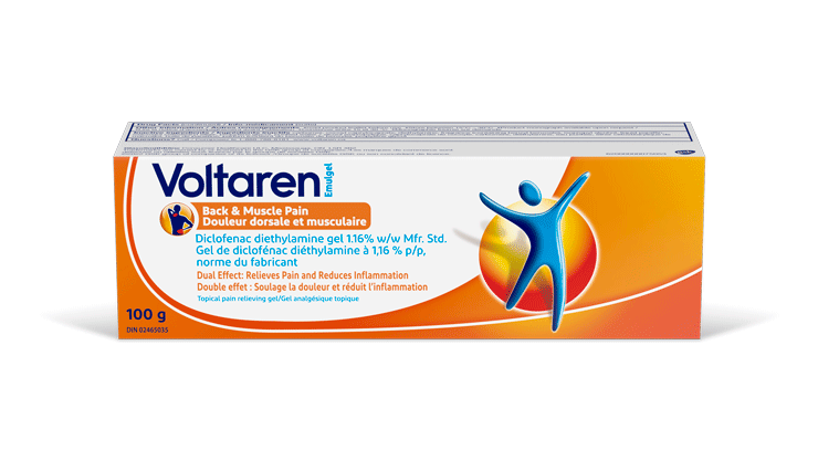 Voltaren Back & Muscle Pain Relief 1.16% Diclofenac Gel packshot