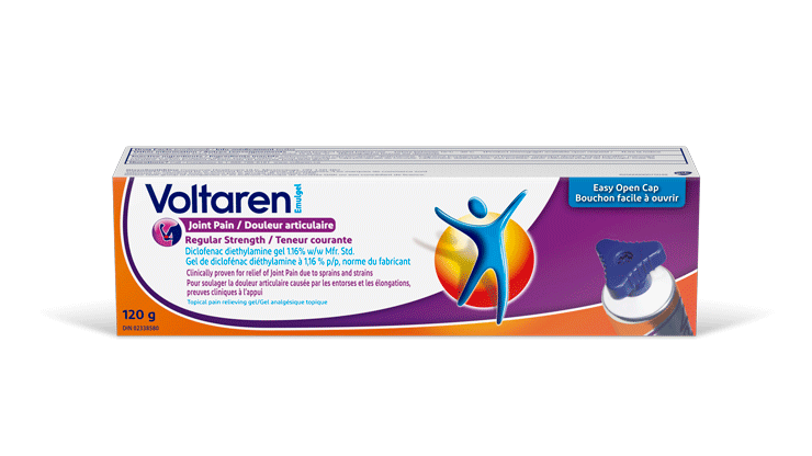 Paquet de Voltaren Joint Pain Regular Strength 1.16% Diclofenac  1,16 % Diclofenac