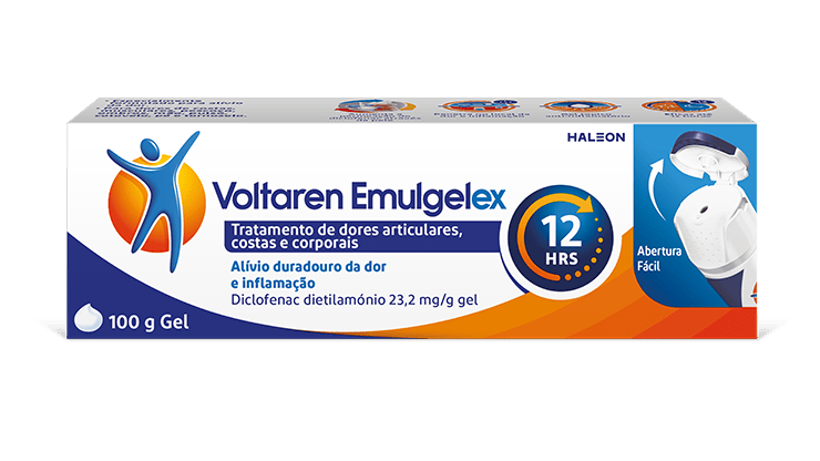 Embalagem de Voltaren Emulgelex.