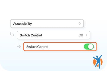 Head-gesture navigation guide, step 4 - Toggle switch control