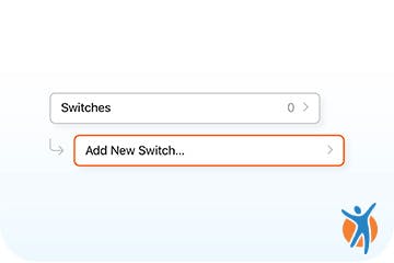 Head-gesture navigation guide, step 5 - Add new switch
