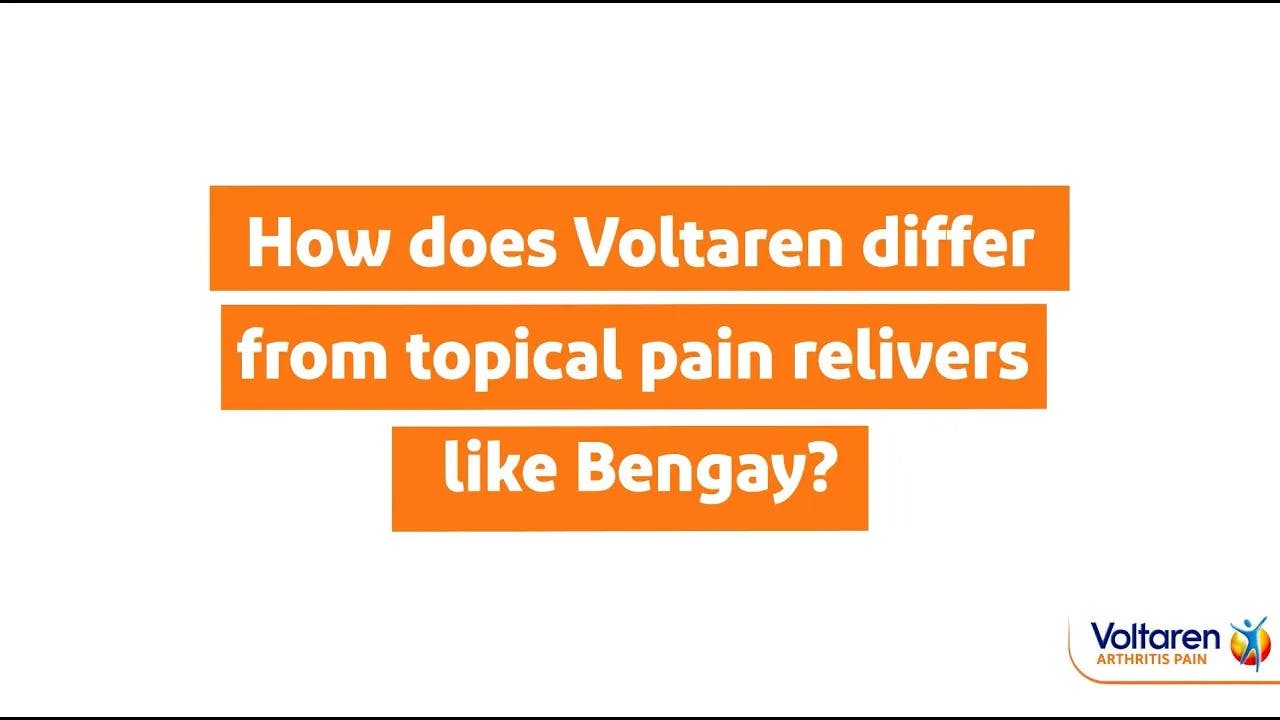 Voltaren Arthritis Pain Gel Voltaren vs. Bengay: What's the Difference? | Voltaren