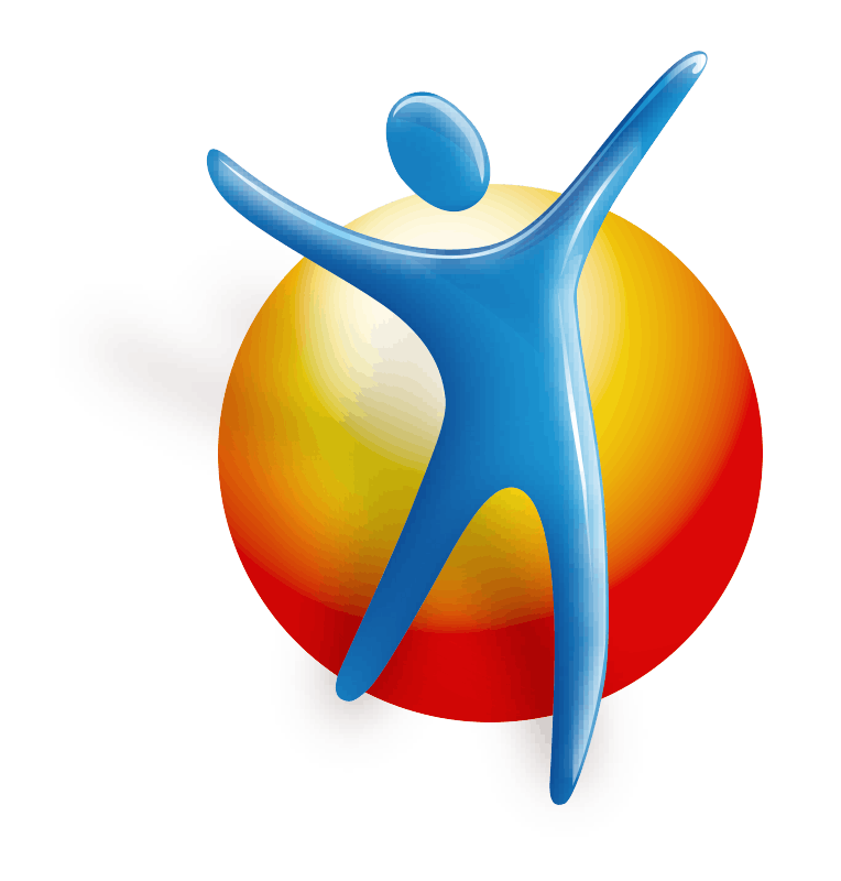 Blue Man Logo Get Moving Icon