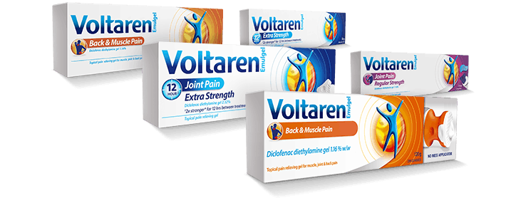 Three boxes of Voltaren Emulgel