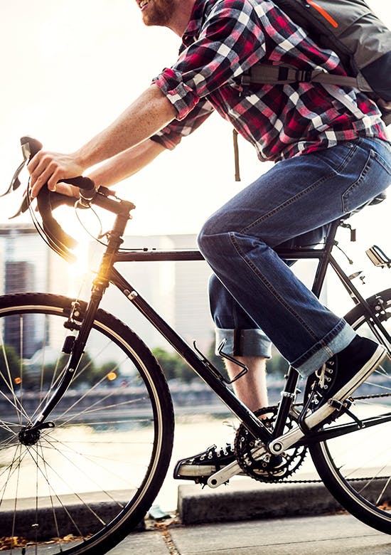 What is inflammation? Side profile of a man riding a bicycle