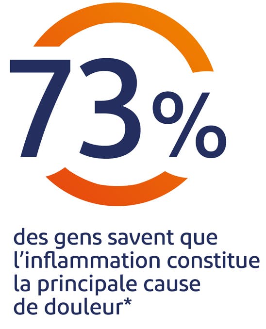 73 % des gens savent que l’inflammation constitue la principale cause de douleur 73 % des gens savent que l’inflammation constitue la principale cause de douleur
