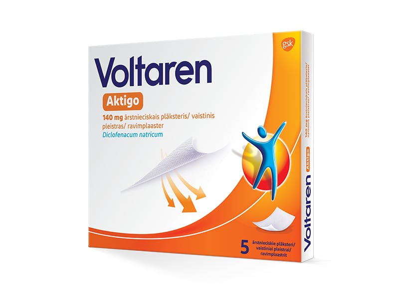 Voltaren Aktigo 140 mg vaistinis pleistras Produktas - Voltaren Aktigo 140 mg vaistinis pleistras