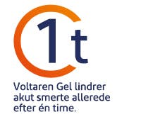 1t Voltaren Gel lindrer akut smerte allerede efter én time.