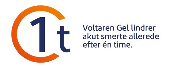 1t Voltaren Gel lindrer akut smerte allerede efter én time.