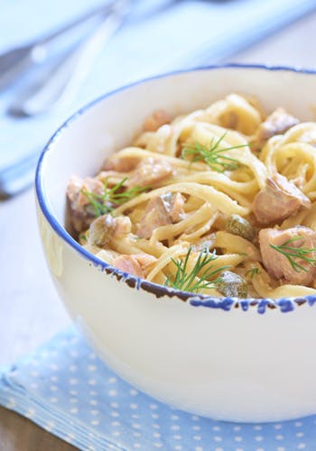 Spaghetti mit lachs Rezept Spaghetti mit lachs Rezept