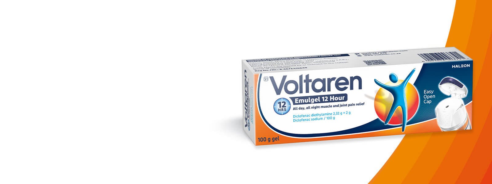 Voltaren Emulgel 12 Hour with an easy open cap