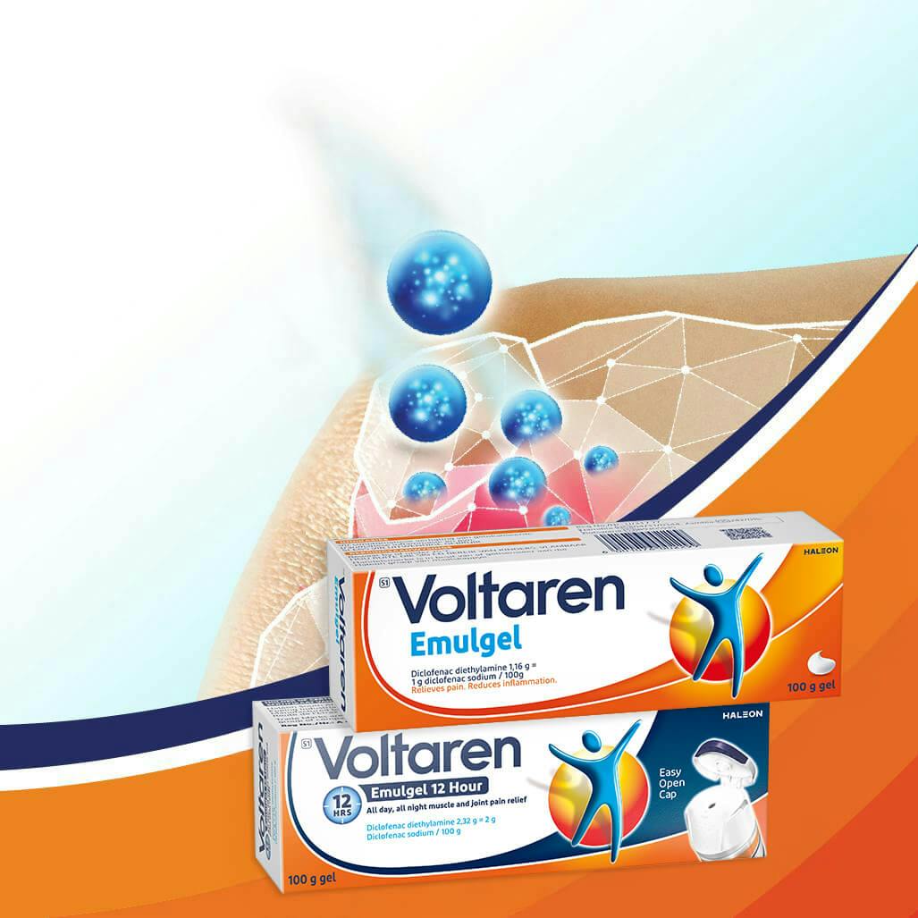 Various Voltarol pain relief product packs - how choose the right product