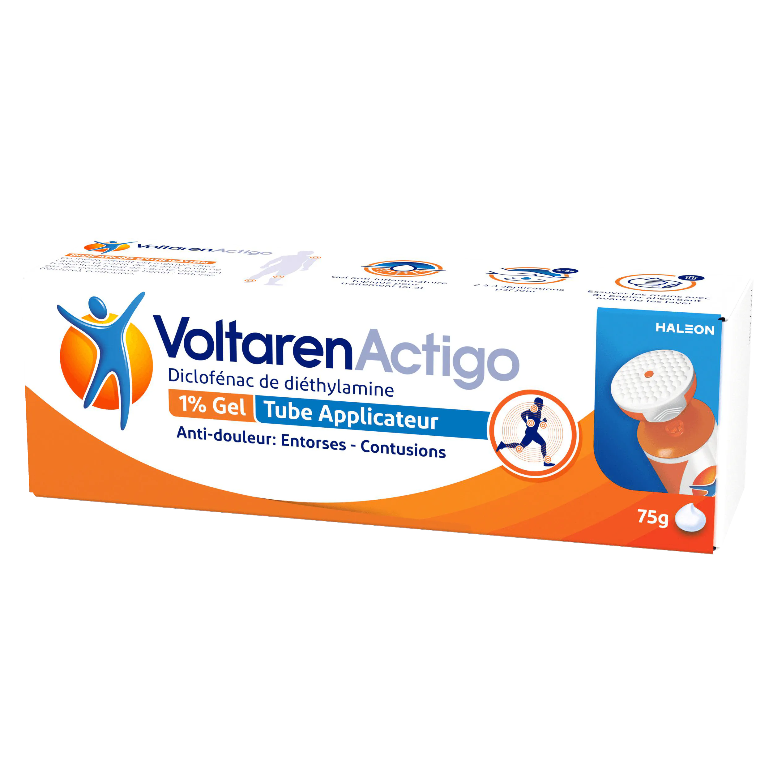 VoltarenActigo 1% Gel Tube Applicateur