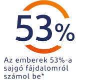Az emberek 53%-a sugárzónak írja le fájdalmát Az emberek 53%-a sugárzónak írja le fájdalmát
