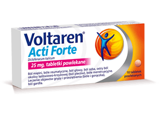 Voltaren Acti Forte w tabletkach Opakowanie Voltaren Acti Forte w tabletkach