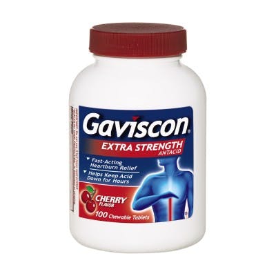 Tabletas Gaviscon Extra Strength - sabor a cereza