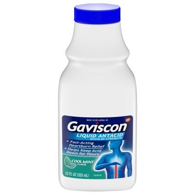 Gaviscon Liquid Regular Stregth -Cool Mint Flavor (sabor a menta)