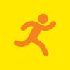 un dibujo que muestra a una persona corriendo sobre el fondo amarillo un dibujo que muestra a una persona corriendo sobre el fondo amarillo