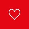 un dibujo de un corazón sobre el fondo rojo un dibujo de un corazón sobre el fondo rojo