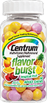 una caja de Centrum Flavor Burst de diferentes colores