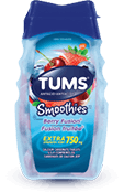 Bottle of TUMS Smoothies Berry Fusion 60ct
