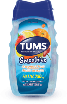 Bottle of Tums® Smoothies Assorted Fruit - 60 count