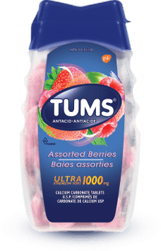 Bottle of Tums® Ultra Strength Assorted Berries