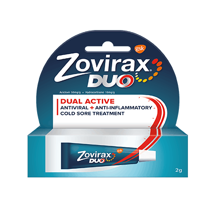 Zovirax Duo cold sore cream package