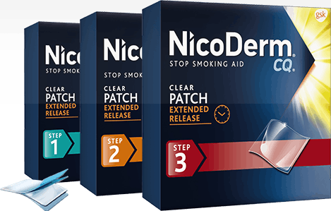 NicoDerm CQ Clear Patch Steps 1-3