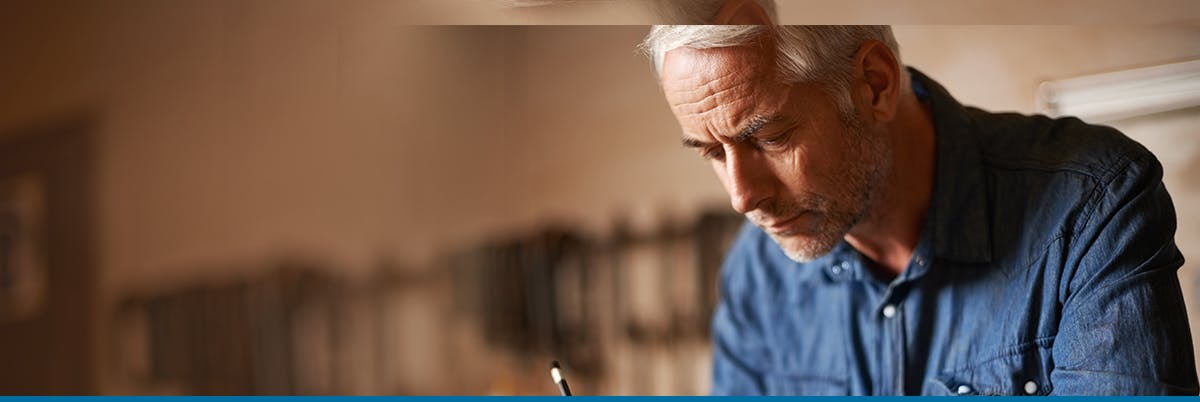 Man Working Quit Smoking