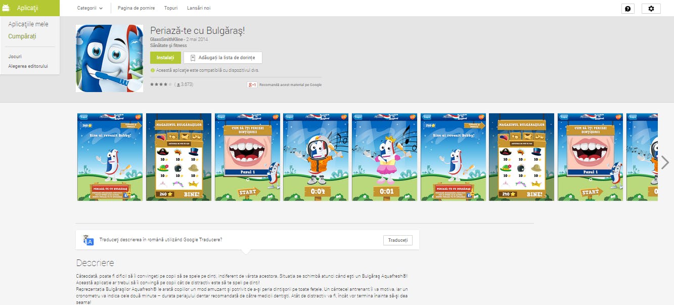 Descarcă gratuit aplicaţia "Periază-te cu Bulgăraş" Descarcă gratuit aplicaţia "Periază-te cu Bulgăraş"